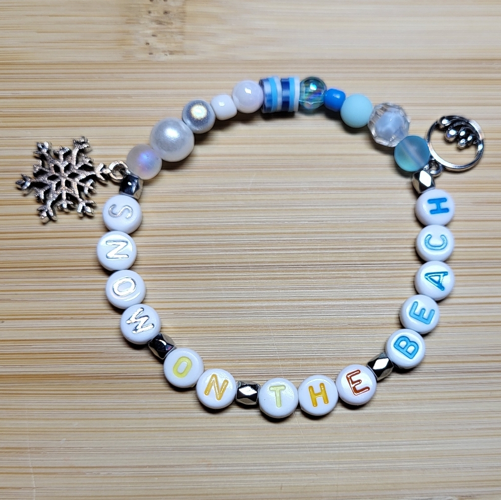 Snow on the beach- Taylor Swift Bracelet, Size 7"